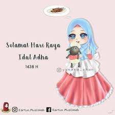 Al Mujahidah Regrann From Kartun Muslimah Selamat Hari