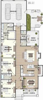 Narrow Lot Bungalow House Plans Inspirational Long Narrow House With Possible Open Floor Plan House Layout Plans Narrow House Plans Bungalow House Plans