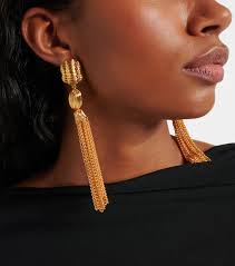 Arthella gold-plated drop earrings in gold