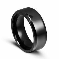 Ice City Men Women Titanium Steel Band Ring Comfort Fit Plain Engagement Wedding Black 9 In 2021 Titanium Steel Rings Steel Ring Rings For Men