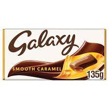 Milk and its derivatives, like cheese, butter. Galaxy Caramel Chocolate Bar 135g Tesco Groceries