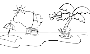 Mewarnai gambar pemandangan khas indonesia alamendahs blog via alamendah.org. Contoh Gambar Belajar Mewarnai Pemandangan Laut Kataucap