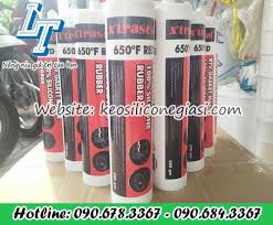 BÁN SỈ, RẺ KEO SILICONE CHỊU NHIỆT ĐỘ CAO XTRASEAL 650 ĐỘ F RED RTV