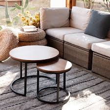 A centerpiece placed in the middle of the dining table has the ability to bring the space together. Buy Aboxoo Coffee Table Nesting Side Set Of 2 End Table Top Sturdy Metal Frame Wood Desk Centerpiece Living Room Bedroom Apartment Modern Industrial Simple Nightstand Online In Uae B08qr8k4qt