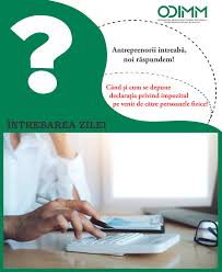 10% din venitul net stabilit in sistem real conform datelor din contabilitate, 10% din venitul net obtinut din cedarea folosintei bunurilor care se stabileste prin deducerea din venitul brut din contract a cheltuielilor determinate prin. DeclaraÅ£ia Persoanelor Fizice Cu Privire La Impozitul Pe Venit Se PrezintÄ Serviciului Fiscal De Stat De RegulÄ Nu Mai Tarziu De Data De 30 Aprilie A Anului UrmÄtor Anului Fiscal De
