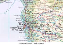 Mumbai Map Map Stock Photo ...