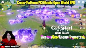 World Bosses Electro Geo Anemo Hypostasis Genshin Impact Eng Youtube