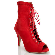 Boots are a bold and stylish addition to any wardrobe—particularly high heel boots, for a variety of with the wide variety of boots with high heels available, there is bound to be a pair to suit any fashion. Sierralynn Vegan Red Suede Lace Up Ankle Boot Stiletto Heel Burju Shoes