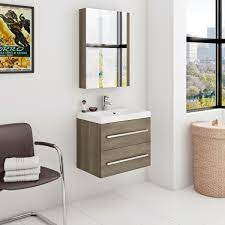 Drift Walnut Wall Hung Vanity Unit With Mirror Offer Wall Hung Vanity Contemporary Bathroom Furniture Vanity Units