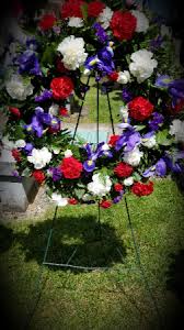 Red white and blue flowers for funeral. Red White And Blue Forever Sympathy Wreath In Warren Pa Virg Ann Flower Shop Inc