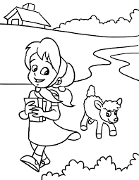 Sweet Smile Mary Had A Little Lamb Coloring Pages Color Luna Coloring Pages Online Coloring Pages Free Printable Coloring Pages