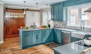 They Wanted A Kitchen Open To The Dining Room But Needed To Keep The Cat Out When T Kitchen Cabinet Remodel Yellow Kitchen Designs Kitchen Cabinets In Bathroom
