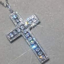 Stock your store with attractive fashion jewelry. Original 925 Silver Exquisite Bible Jesus Cross Pendant Necklace Women Men Luxury Fine Jewelry Crucifix Charm Simulated Diamond Chain Necklaces Aliexpress