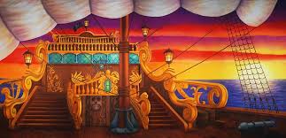 Pirate Ship Deck Professional Scenic Backdrop Backdrops Pirate Ship Pirates