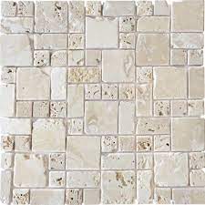 Mosaico Travertino Romano H 30 5 X L 30 5 Cm Avorio Prezzo Online Leroy Merlin Travertino Mosaico Roma