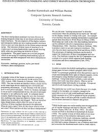 The department of computer science (or dcs) at the university of toronto is an administrative unit within the faculty of arts and science. Issues In Combining Marking And Direct Manipulation Techniques Proceedings Of The 4th Annual Acm Symposium On User Interface Software And Technology