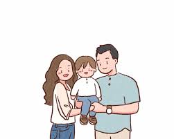 Two Five Members Family Portrait Family Portrait Etsy Family Illustration Family Drawing Family Cartoon