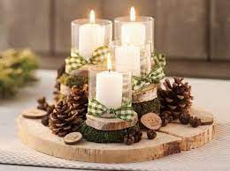17 decorations de noel diy avec des rondins de bois decoration noel decoration noel diy centre de table noel