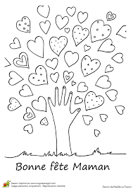 A Colorier Dessin D Un Arbre A Cœurs Pour Souhaiter Bonne Fete Maman Coloriage Fete Des Meres Bon Fete Maman Fete Des Meres Maternelle