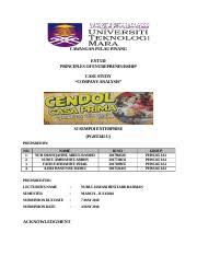 Check spelling or type a new query. Case Study Report Casa Prima Cendol Cawangan Pulau Pinang Ent530 Principles Of Entrepreneurship Case Study Company Analysis Sj Sempoi Course Hero