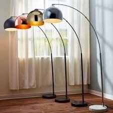 Modern arc floor lamps at 2modern. Versanora Arquer Arc Floor Lamp With Rose Gold Finished Shade And Black Marble Base Overstock 11607889