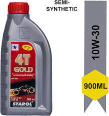 STAROL STAR 4T Gold 10W-30 Semi-Synthetic Engine Oil (API SM) for Bike (0.9  L) : Amazon.in: Car & Motorbike