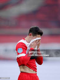 Adrian Dalmau of FC Utrecht receives a red card from referee Sander... News  Photo