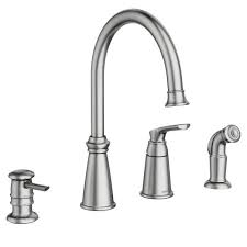 Kitchen, bath, prep and bar faucets. Moen Whitmore One Handle Spot Resist Stainless Kitchen Faucet At Menards