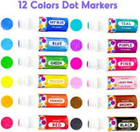 Washable Dot Markers Kit for 3-8+ Age Kids,12 Colors Non Toxic Dot Paint  Markers with 108 Free Pdf Activity Book & Physical Sheets 2.1 fl.oz Bingo  ...