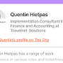Profile Picture of Quentin Hietpas - Implementation Consultant II - The Org (@theorg.com) on Google