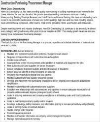 Senior procurement officer employment type: Free 9 Purchasing Manager Job Description Samples In Ms Word Pdf
