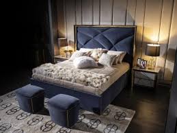 Mirrored accents modern style bed. Luxury Furniture Istanbul Turkey Turkish Furniture Manufacturers