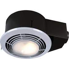 Nutone 100 Cfm Ceiling Exhaust Fan With Light And Heater Qt9093wh At The Home Depot For Master Bathroom Bathroom Fan Light Bathroom Exhaust Bathroom Fan