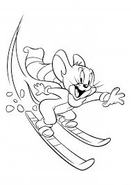 Home sports coloring pages skiing coloring pages. Jerry Is Skiing Coloring Pages Tom And Jerry Coloring Pages Colorings Cc