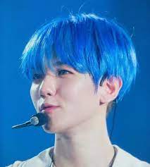 Byun Baekhyun Blue Hair Baekhyun Hair Blue Hair Idol Hair