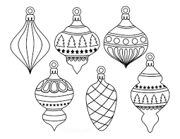 At home with the kids? Printable Christmas Ornaments Coloring Pages And Templates