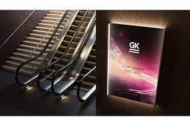 3d Animated Escalator Lightbox Mock Up Gk Mockups Store Light Box Escalator Mockup