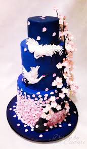 Made a cake for my mum, and i know someone will probably pick me up on this for being wrong im saying this now; Oriental Cherry Blossom Themed Wedding Cake Themed Wedding Cakes Cherry Blossom Cake Japanese Cake