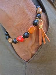 men s love and fortune bracelet with semi precious onyx etsy メンズジュエリー ブレスレット メンズアクセサリー