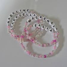 One Bracelet Identical Multiple Baby Babies Id Name Bracelet Etsy Beaded Jewelry Diy Personalized Childrens Name Bracelet