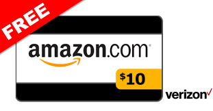 Purchase a $50 amazon gift card and receive a $10 promotion code. Free 10 Amazon Gift Card For Verizon Customers