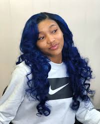 Black And Blue Lace Front Wig Blue Wavy Human Hair Wig Wig Hairstyles Human Hair Wigs Frontal Hairstyles