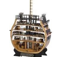 Wooden Ship Model Section of English Vessel HMS Victory 1:72