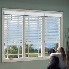 Regal Estate 2 Cordless Faux Wood Blind White Walmart Com Faux Wood Blinds White Faux Wood Blinds White Window Treatments
