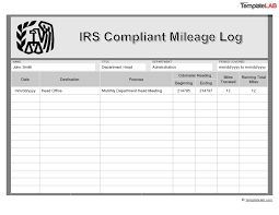20 Printable Mileage Log Templates (Free) ᐅ Templatelab