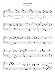 Sia performs at shining a light: Snowman By Sia Sheet Music For Piano Solo Musescore Com