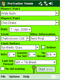 Protracker Tennis Software For Match Charting Stats And