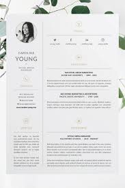 Caroline Resume Cv Template Word Photoshop Indesign Etsy Resume Design Cv Template Resume Design Professional