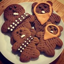 One Dozen Gingerbread Wookiees Ewoks Star Wars Dessert Christmas Baking Star Wars Food