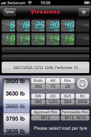 firestone agricultural tyres tyre pressure app for smartphone